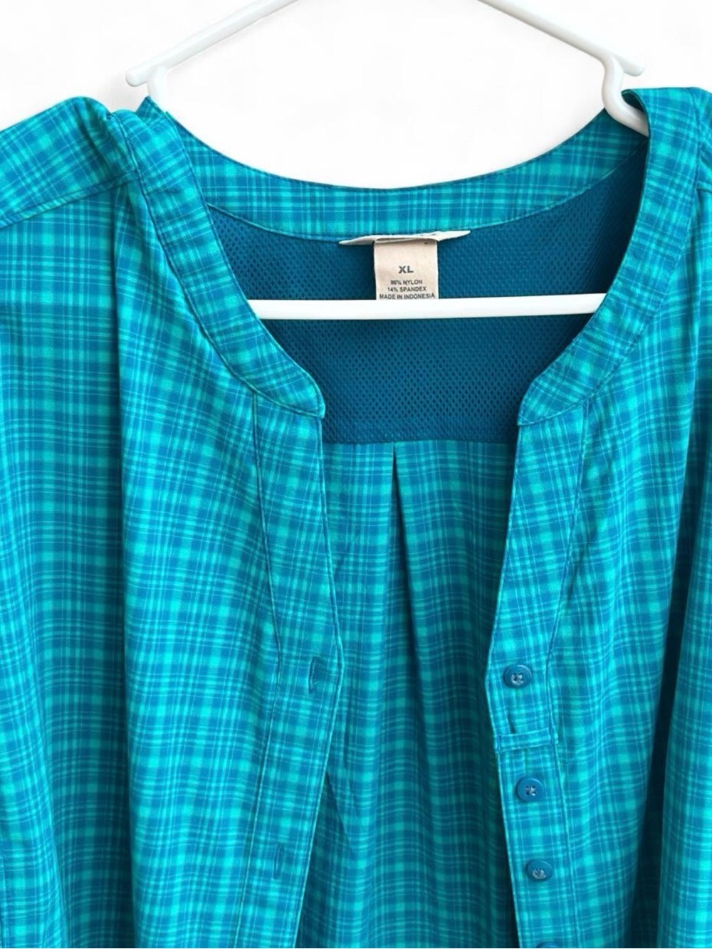 Duluth AKHG Womens Teal Plaid Vented Nylon Hiking Jacket Mesh Lined Sz XL - Picture 3 of 6